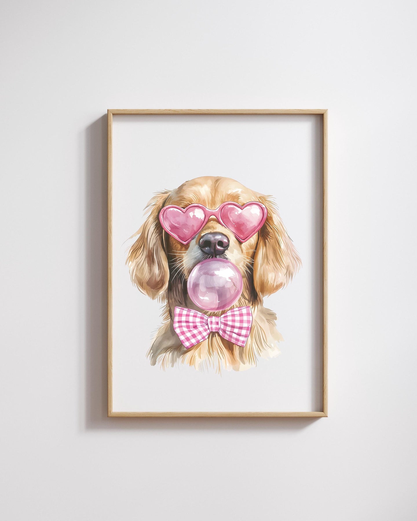 golden retriever cute printable art